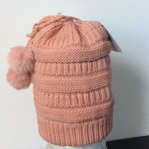 David and Young Ponytail Beanie in Blush